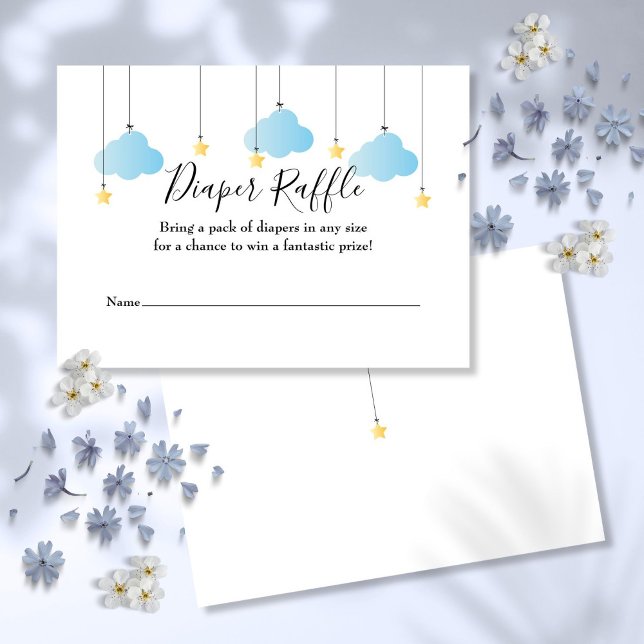 Tarjeta De Recepción Twinkle Twinkle Diaper Raffle Baby Shower (Twinkle Twinkle Diaper Raffle Baby Shower Enclosure Card)