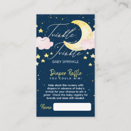 Tarjeta De Recepción Twinkle Twinkle Diaper Raffle Budget Baby Shower