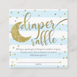 Tarjeta De Recepción Twinkle Twinkle Little Star Blue Diaper Raffle