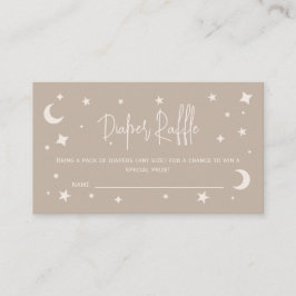 Tarjeta De Recepción Twinkle Twinkle Little Star Diaper Raffle Ticket