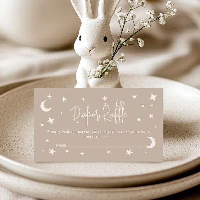 Tarjeta De Recepción Twinkle Twinkle Little Star Diaper Raffle Ticket (Subido por el creador)