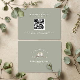 Tarjeta De Recepción Two Are Better Than One RSVP Card