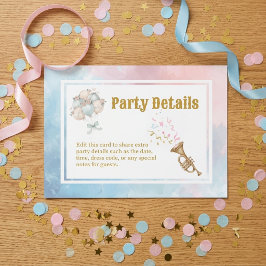 Tarjeta De Recepción Two Silly Geese Boy & Girl Twins Birthday Balloon