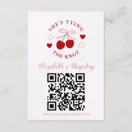 Tarjeta De Recepción Tying the Knot Bridal Shower Registry