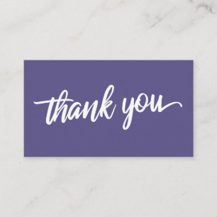 Tarjeta De Recepción Typografía mínima de guiones Dusty Purple Gracias
