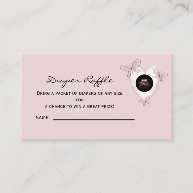 Tarjeta De Recepción Ultrasonido de girasol Rosa polvoriento Diaper Raf (Anverso)