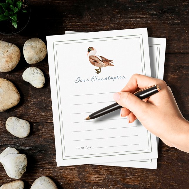 Tarjeta De Recepción Un afortunado pato clásico niño de cumpleaños (One Lucky Duck 1st Birthday Time Capsule Enclosure Card)