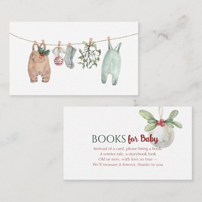 Tarjeta De Recepción Un alegre librito de Navidad ropa para bebé (Anverso / Reverso)