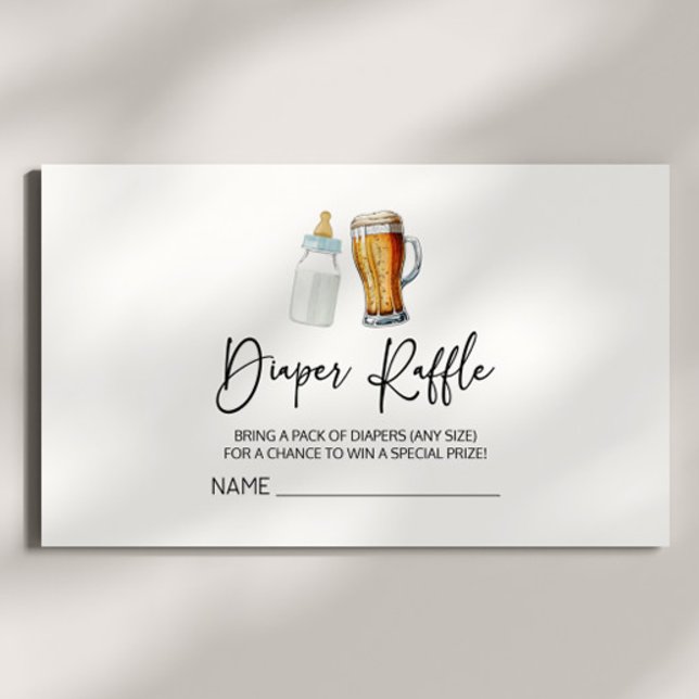 Tarjeta De Recepción Un bebé está preparando cerveza Baby Shower Diaper (Subido por el creador)