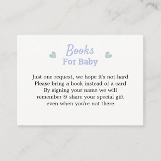 Tarjeta De Recepción Un bebé está preparando la solicitud del libro de