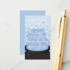 Tarjeta De Recepción Un bebé está preparando libros Baby Shower para be