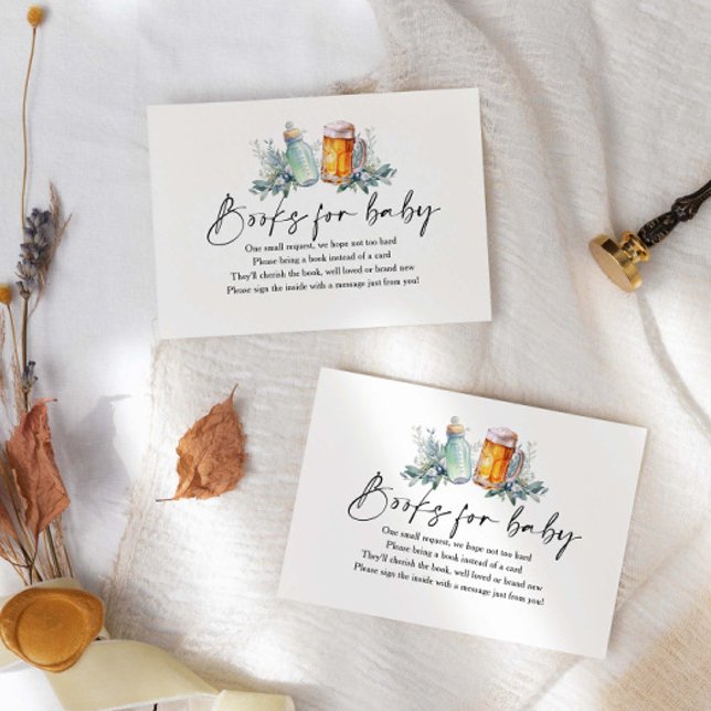 Tarjeta De Recepción Un Bebé Está Preparando Libros De Baby Shower Para (Subido por el creador)