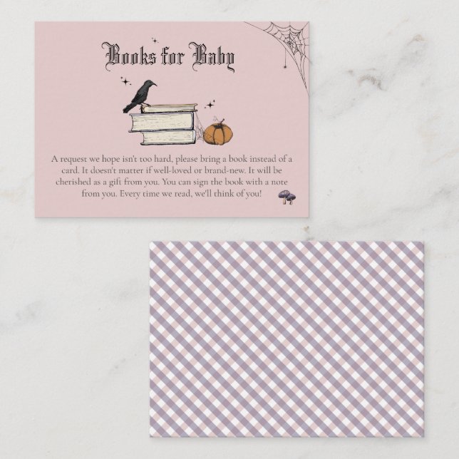 Tarjeta De Recepción Un bebé está preparando libros para el Baby Shower (Anverso / Reverso)