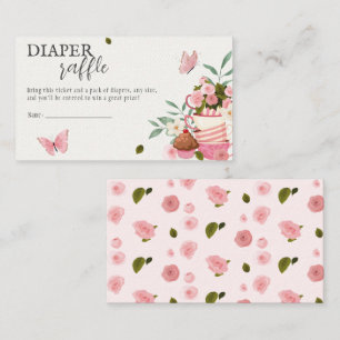 Tarjeta De Recepción Un bebé está preparando pañal Raffle ducha bebé