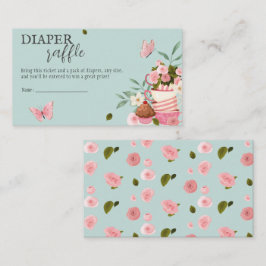 Tarjeta De Recepción Un bebé está preparando pañal Raffle ducha bebé