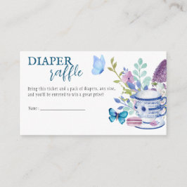 Tarjeta De Recepción Un bebé está preparando pañal Raffle ducha bebé