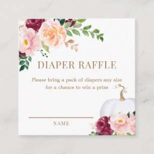Tarjeta De Recepción Un boleto de Raffle de calabaza dulce