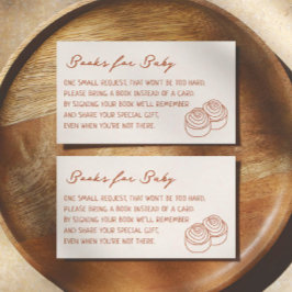 Tarjeta De Recepción Un bollo en la solicitud de un libro de Baby Showe