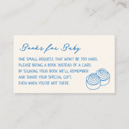 Tarjeta De Recepción Un bollo en la solicitud del libro de Baby Shower