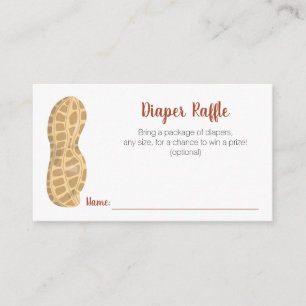 Tarjeta De Recepción Un cacahuete en el camino Diaper Raffle