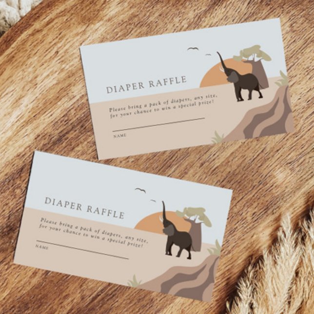 Tarjeta De Recepción Un cacahuete | Safari Diaper Raffle (Subido por el creador)