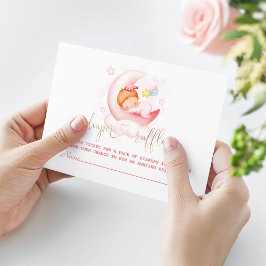 Tarjeta De Recepción Un Chica Alegre Por La Moon Gold Diaper Raffle