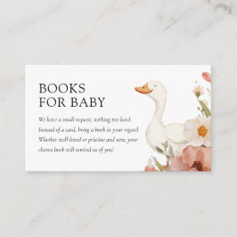 Tarjeta De Recepción Un Chica jocoso en Baby Shower Books Baby