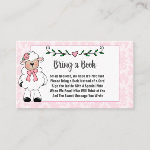 Tarjeta De Recepción Un Cordero Dulce Trae Un Libro
