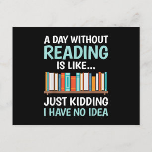 Tarjeta De Recepción Un Día Sin Leer es Como Amante de los Libros Gusan