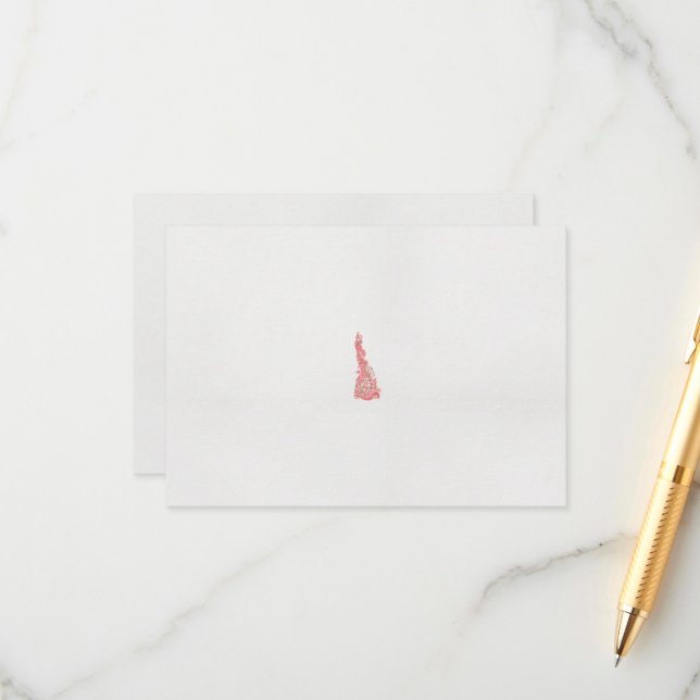 Tarjeta De Recepción un dibujo de un pájaro con flores sobre él (Anverso/Reverso In Situ)