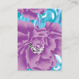 Tarjeta De Recepción Un diseño textil vibrante con púrpura y turq