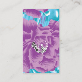 Tarjeta De Recepción Un diseño textil vibrante con púrpura y turq