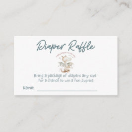 Tarjeta De Recepción Un dragón bebé está en el camino de Diaper Raffle