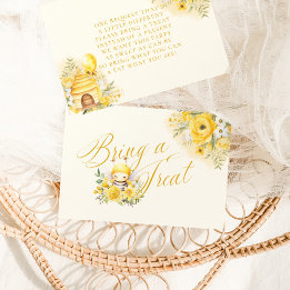 Tarjeta De Recepción Un dulce baby shower de una pequeña abeja melífera