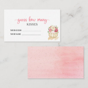 Tarjeta De Recepción Un dulce bebé de calabaza ducha cuántos besos