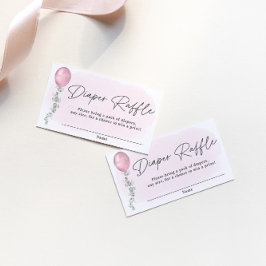 Tarjeta De Recepción Un dulce Chica Baby Shower Diaper Raffle