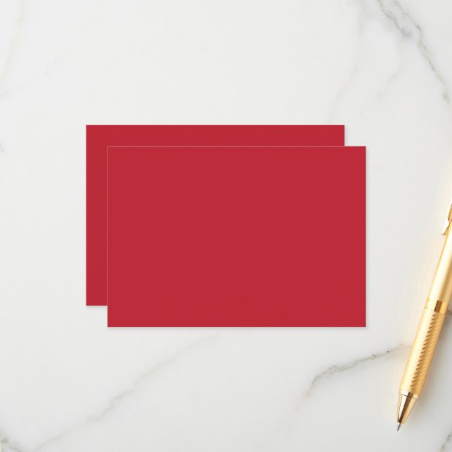 Tarjeta De Recepción un fondo rojo con (Anverso/Reverso In Situ)