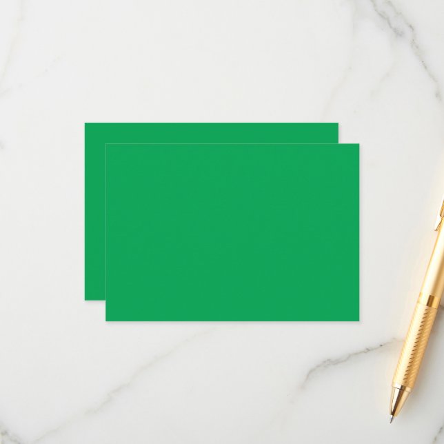 Tarjeta De Recepción un fondo verde con (Anverso/Reverso In Situ)