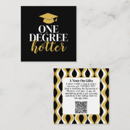 Tarjeta De Recepción Un Grado Hotter - Graduación Regalo Código QR