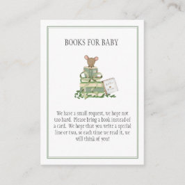 Tarjeta De Recepción Un libro de regalo para baby shower para el nuevo 