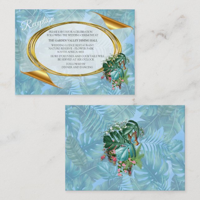 Tarjeta De Recepción Un mundo fantástico con sabor tropical (Anverso / Reverso)
