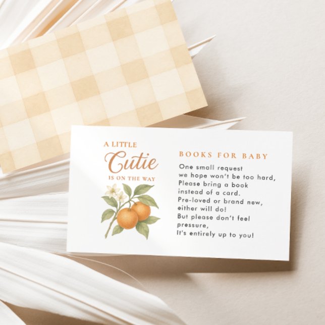 Tarjeta De Recepción Un Naranja Pequeño Cutie Libros Para Baby Shower (Subido por el creador)