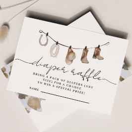 Tarjeta De Recepción Un niño pequeño está en camino Diaper Raffle