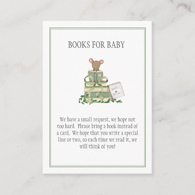 Tarjeta De Recepción Un nuevo capítulo del libro de Baby Shower para be (Anverso)