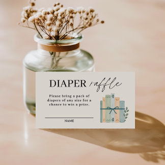 Tarjeta De Recepción Un nuevo capítulo inicia Baby Shower Diaper Raffle