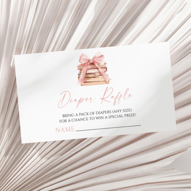 Tarjeta De Recepción Un nuevo capítulo inicia Baby Shower Diaper Raffle (Subido por el creador)