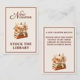 Tarjeta De Recepción Un Nuevo Capítulo Libros de Calabaza de Otoño Desp