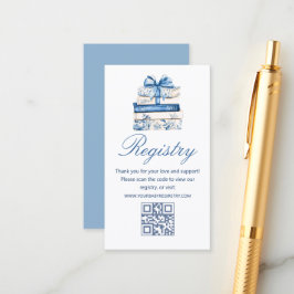 Tarjeta De Recepción un nuevo capítulo registro de regalos para baby sh