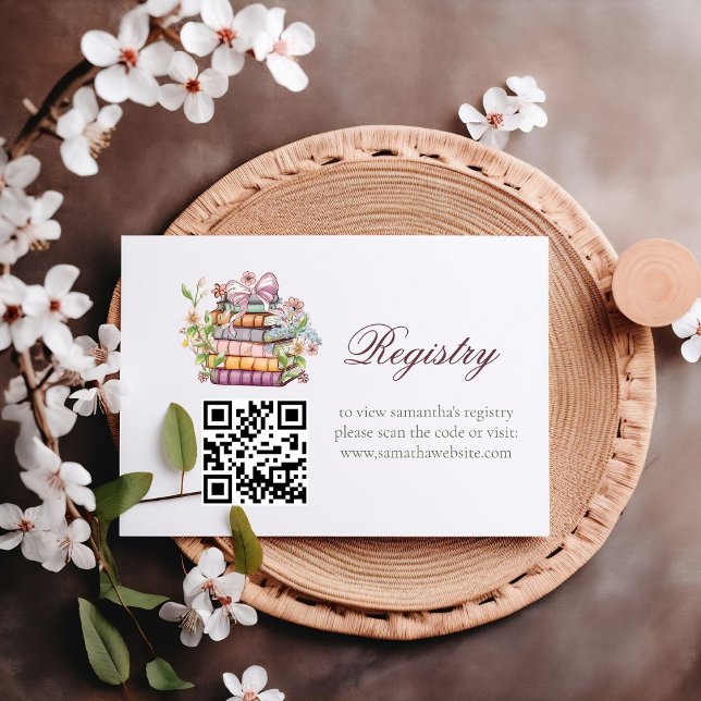 Tarjeta De Recepción Un nuevo registro de la ducha de novia en un libro (Subido por el creador)