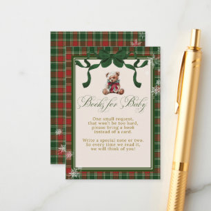 Tarjeta De Recepción Un oso de peluche de Navidad para un feliz y peque